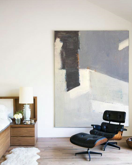 Original Abstract Painting Canvas Art,Vertical Palette Knife Contemporary Art,Size Extra Large Abstract Art,White,Grey,Black.etc
